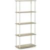 Furinno Turn-N-Tube Espositore multiuso a 5 livelli con tubi classici, rovere Sonoma/bianco