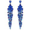 EVER FAITH Orecchini lunghi da donna con strass e cristalli