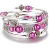 Bulinlin Bracciale avvolgente in argento con perle naturali boho multistrato da donna, idea regalo di compleanno per donne
