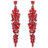 EVER FAITH Orecchini lunghi da donna con strass e cristalli