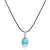Tamashii VLNET ® | Collana Pendente a Goccia Ear-Drops | Argento 925 e Turchese Naturale | Unisex Fatto a Mano