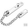 JINXM Chiavistello a Catena per Porte Serratura di Sicurezza in Acciaio Inossidabile Catena di Sicurezza Serratura antifurto Chiusura a Scatto per Porte e Sicurezza Domestica(Argento)