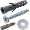 AERZETIX - Kit di 60 tasselli con collarino Ø8x40 mm in nylon per materiali pieni + 60 viti per legno Ø5x40 mm + 60 rondelle larghe per bulloni M5 + 1 punta di avvitamento PZ2 1/4