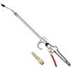 Zhichengbosi Pistola ad aria, estendibile ugello spolveratore soffiatore pulitore 285 mm - 500 mm con 1 ugello soffietto polvere pulizia aria compressore accessori strumenti, 4 pz anello di gomma di tenuta