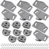 AERZETIX/Confezione da 4 kit di rotelle per porta scorrevole per mobili (8 rotelle + 8 guide + viteria)