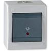 ALING-CONEL Power Line - Interruttore da parete con luce a LED, Grigio