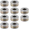 Briny River 10 Pezzi F3-8M 11000rpm Cuscinetti A Sfere Reggispinta 3x8x3,5mm Acciaio Cromato Adatto Per Pompa A Cricchetto Per Giradischi Da Forno