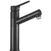XJTNLB Rubinetto Bagno Lavabo con Doccetta Spruzzatore a Doppia 2 Funzione Miscelatore Lavabo e Rubinetti Lavabo Bagno con Doccetta Estraibile-nero_nel
