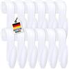 Wellgro 12 ganci per termosifoni, Made in Germany, ganci per asciugamano, ganci per termosifoni, colore a scelta, bianco