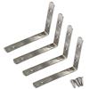 Zernnis Staffe angolari con connettori angolari (spessore 3 mm), in acciaio inox, a forma di L, con viti, 4 pezzi, 150 x 110 x 3 mm