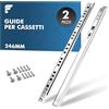 shinfly 2 Guide per Cassetti 246 mm, Binari a Sfera 17 mm | Guide scorrevoli per scanalatura da 17 mm, estrazione parziale con cuscinetti a sfera per mobili, armadi e cucina.