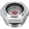 PATIKIL Aria Compressore Olio Mirino Vetro M22x1,5 Maschio Filettatura Alluminio Lega Olio Liquido Livello Indicatore Aria Compressore Parti con O-Ring