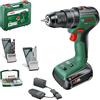 Bosch Trapano con percussione a batteria UniversalImpact 18V-60 (avvitare/forare nel legno/metallo, forare a percussione nella muratura; 1 batteria da 2,0 Ah; sistema 18V) - Edizione Amazon