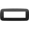 Vimar 19687.81 Arké placca Round 7 moduli, 21x9x0.85cm, nero