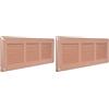 La Ventilazione GRA30R Griglia di Ventilazione in rame, Rettangolare da Sovrapporre con rete antinsetti, dimensioni 340x140 mm (Confezione da 2)