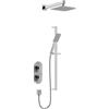 Bristan Tangram - Miscelatore termostatico per doccia con doccetta Easy Clean e due uscite, finitura cromata