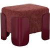Atmosphera POUF DA INTERNO MIZAR CM.46X38 IN CINIGLIA COLORE GRANATO