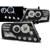 Shop Import - coppia di fari modello Angel Eyes per Pajero V60 01-06; colore: nero (I08)