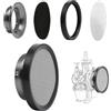 ZSDTRP Filtro aria per carburatore Carb Velocity Stack, lega di alluminio con filtro in spugna e maglia in acciaio per PWx 21-30 mm (Titan, 50 mm)