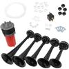 ePathChina Clacson musicale ad aria a 5 trombe 12V con compressore, 125 dB, suono stile Dixie, universale per auto camion barche