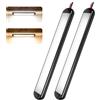 Bonlux 112 LED Barra Luminosa,30cm Barra Luminosa a LED Universale 8W,DC12V Barras Luminosas a LEDs per Interni,con Interruttore e Prolunga,4000K+6000K,per Auto Camper Van Autobus Caravan Barca,2 Pcs