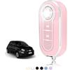 TOOMUME Cover Chiave Auto per Fiat 500 500L Panda Punto Lancia Ypsilon Y | Silicone Morbido, Antiurto, Anticaduta, Antigraffio, Custodia Protettiva Chiave per 500C Ducato Bravo Doblo Abarth Musa Delta