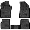 HOFFCAR KIT TAPPETINI 3D COMPATIBILE CON JEEP Compass, 2018->, 2nd generation (MP/552), (Europe), 4 pcs. | TAPPETINO IN GOMMA TPE | BORDO ALTO 3D ANTISCIVOLO IMPERMEABILE