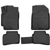 HOFFCAR KIT TAPPETINI 3D COMPATIBILE CON KIA Stonic, 2017-> 4 Stk. | TAPPETINO IN GOMMA TPE | BORDO ALTO 3D ANTISCIVOLO IMPERMEABILE