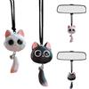 XFSRG 2 Pezzi Ciondolo per Specchietto Retrovisore Auto Gatto Kawaii Decorazione Gatto Ciondolo per Specchietto Retrovisore Ornamenti Specchietti Retrovisori Auto (Set 1)