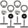 Twowinds 4x Anelli Fissaggio Carico 7E5883189A Compatibile con VW T5 T6 | Multivan, Transporter, California - Viti Fissaggio Carico su Rotaia - Ancoraggio Sicuro Bagagli (set di 4)