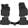 HOFFCAR KIT TAPPETINI 3D COMPATIBILE CON SKODA Karoq, 2017->, station wagon, Europe, 4 pcs. | TAPPETINO IN GOMMA TPE | BORDO ALTO 3D ANTISCIVOLO IMPERMEABILE