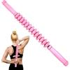 Alyxen Barra Massaggiante Muscolare,Bastone Pancia con Maniglia Anti-Scivolo,Rullo Massaggio Cellulite,Massaggiatore Manuale Per Gambe, Schiena,Sollievo Dal Rilassamento dei Muscoli e del Corpo（Rosa）
