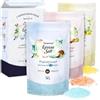 Nortembio Sali di Epsom Confezione Regalo Fragranze Gelsomino, Cannella, Cocco 3 x 180 g | Magnesio Naturale con Vitamine C ed E | Bagni Rilassanti, Spa, Idratazione + E-Book 0