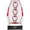 OEM VEVOR rete di allenamento per il lancio del calcio (168 x 77 x 245 cm) con 3 tasche per i bersagli, borsa e cinghie per il trasporto, bersaglio di lancio per la precisione del passaggio del quarterback, rosso