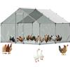 OEM Pollaio VEVOR, 3x3x2 m, recinto per polli con copertura impermeabile e struttura robusta, gabbia per pollame con tetto a punta, recinto per animali liberi, pollaio per conigli, galline, oche