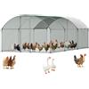 VEVOR, pollaio da 3x6x2 metri, con recinto per galline accessibile e copertura, pollaio con tetto a cupola e serratura di sicurezza, gabbia per anatre e conigli, recinto per pollame per cortili, fattorie e aziende agricole