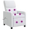 vidaXL Poltrona reclinabile vidaXL, colore bianco, rivestita in tessuto