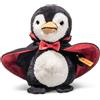 Steiff GmbH Steiff, Pinguino Nibble, vampiro, 15 cm, nero/bianco/rosso, in posizione eretta, codice prodotto 057199