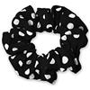 SoulCats Soul-Cats Elastico per capelli a treccia elastica per capelli da donna Polka Dots, nero con pois bianchi