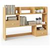 GTYMTTX Libreria da Scrivania Mini Scaffale da Appoggio con Cassetti, Mensola Scrivania Legno Salvaspazio per Ufficio, Porta Libri Organizer con Struttura Stabile 60/80x17x80cm(Size:60x17x80CM)