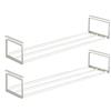 AuraFurn Scarpiera sospesa, cestello sospeso, 40-70 cm, organizer sotto l'armadio in metallo estraibile, perfetto per riporre scarpe, cucine, vestiti, libri (2, bianco)
