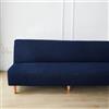 DOTBUY-SHOP Fodere Copridivano Senza Braccioli, Colore Puro Elasticizzato Copridivano Universale Fodera per Divano Senza Braccioli per Soggiorno Casa (160-190cm,Blu Marino)