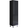 MB Muebles Bonitos, Armadio Con Piedini 12cm Luke V4, Melamina, Finitura Lucida, Nero, 40x177x29cm