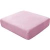 GEBIN Velluto Copriseduta Divano Elasticizzato, Copricuscini per Divano, Copricuscini Seduta, 1/2/3 Posti Fodera per Cuscino del Divano Morbido Antiscivolo (Rosa,3 Posti)