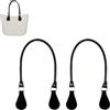 Generico Sostituzione Manici per Borsa da Spiaggia, Manici per o Bag Lunghi, per Classic O Bag Manici Lunghi Ricambio Maniglia Corda, Manici per Borse Uncinetto, Accessori per Fai da Te Donna (Nero)