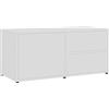 vidaXL Mobile Porta TV Bianco 80x34x36 cm in Legno Multistrato
