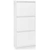 Decor Space Decorspace Scarpiera Slim in metallo con ante basculanti porta scarpe salvaspazio da interno ed esterno Made in Italy (Bianco, 3 Ante Doppia Profondità)