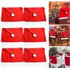 Moxamo Copri Sedie Natale Coprisedie per Sedia Natale Decorazione Natalizia Festa, Sedia Fodere per sedie di Natale Copertura Posteriore di Pranzo Seat Covers Dinner Table Partito Set 6 Pezzi