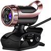 GFKHBNHYDB USB Night Vision Web Camera HD Computer Camera Drive-Free with Microphone Manual Focus Webcam Support Windows 2000 / XP / Win7 / Win8 / Win10 / Vista/Linux. (Color : Black) (Golden)
