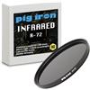 Pig Iron Filtro Pro Infrarossi R72 Premium Schott Glass 720nm Elemento ottico IR IR720. Per DSLR e fotocamere Mirrorless (58mm)